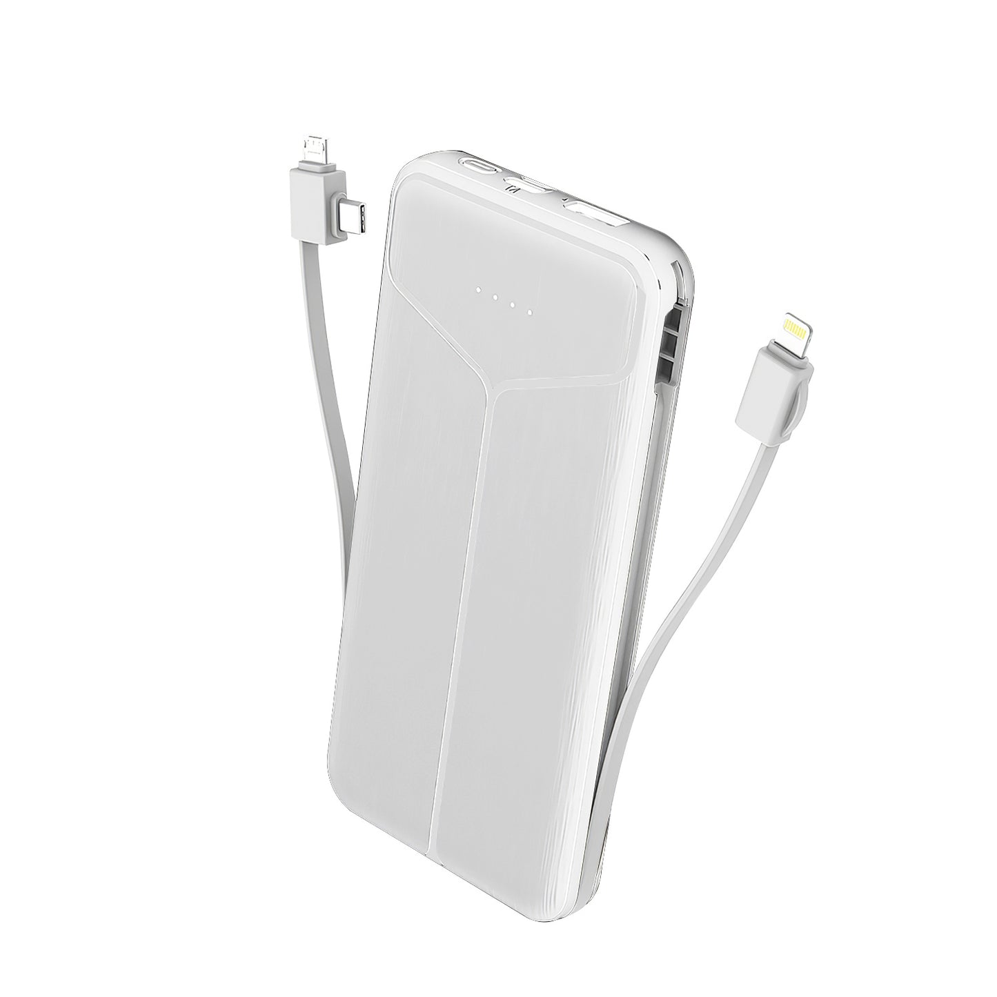 10000mAh Power Bank with Built-in Cables & US Plug