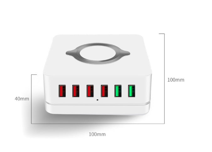 65W Multi-Port USB Wireless Charger - Fast Charging Station