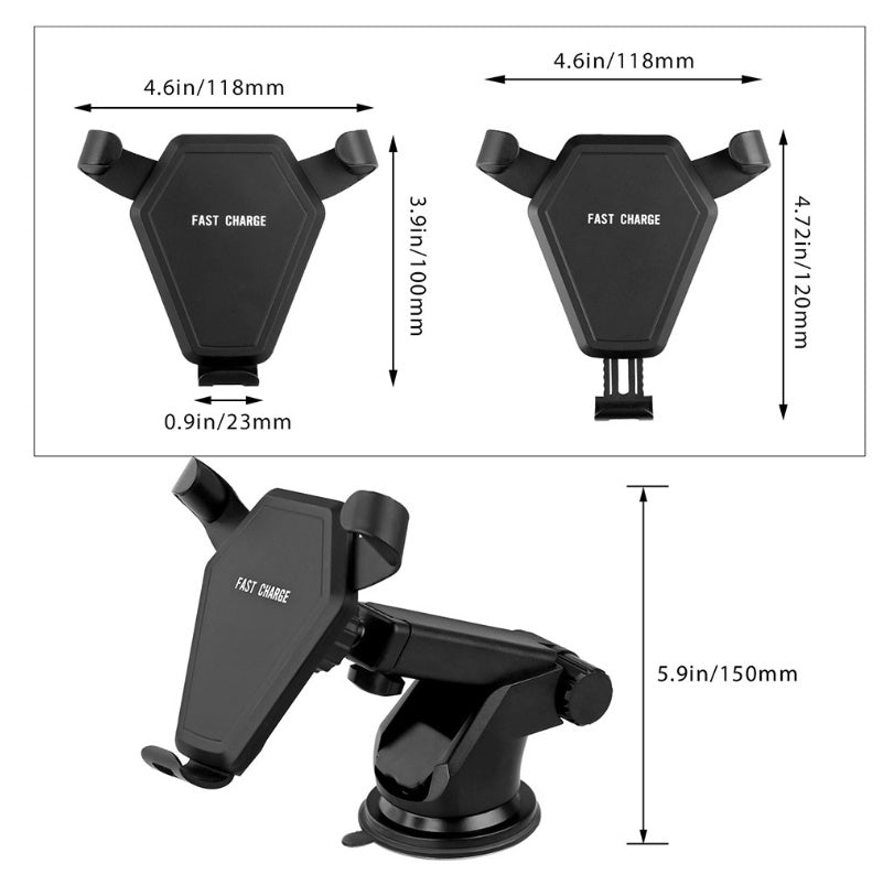 Wireless Car Charger - Fast Charging iPhone & Samsung