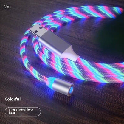 3-in-1 Magnetic LED Charging Cable - USB-C, Lightning, Micro USB