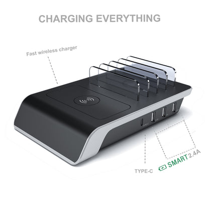 3-in-1 Wireless Charging Station for Phone, Watch & Earbuds