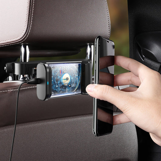 Car Rear Seat Wireless Charger - Fast Charging Phone Mount