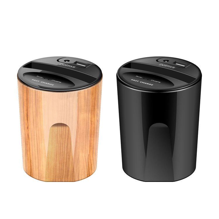 Premium 2-in-1 Wireless Car Charger Cup - 10W Fast Charging with USB Port