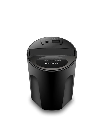 Premium 2-in-1 Wireless Car Charger Cup - 10W Fast Charging with USB Port