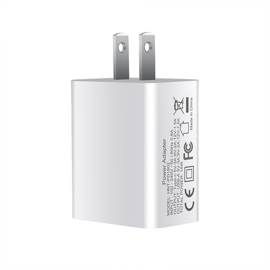 FDGAO 18W Dual Port Fast Charger - USB-C PD & USB-A Wall Adapter for iPhone