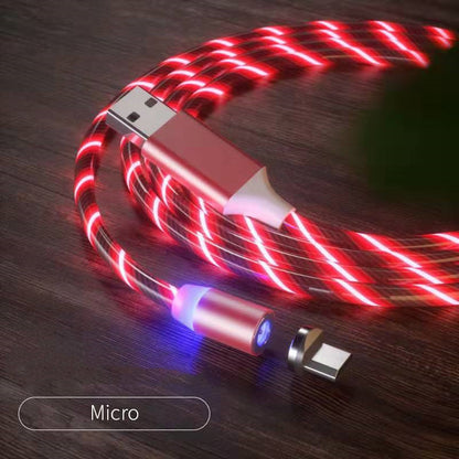 3-in-1 Magnetic LED Charging Cable - USB-C, Lightning, Micro USB