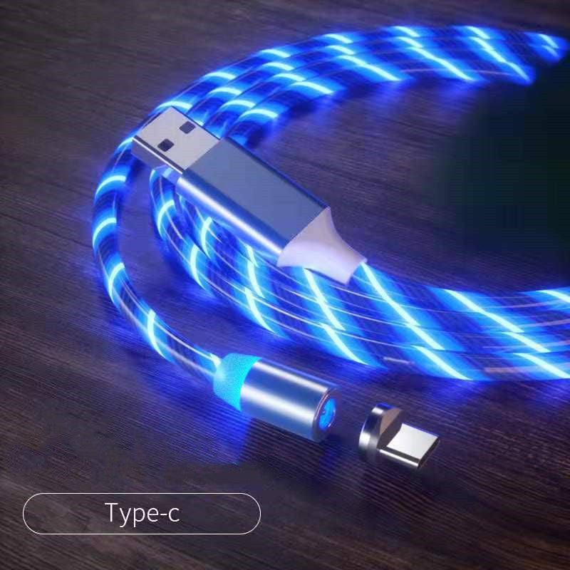 3-in-1 Magnetic LED Charging Cable - USB-C, Lightning, Micro USB