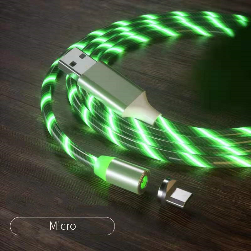 3-in-1 Magnetic LED Charging Cable - USB-C, Lightning, Micro USB