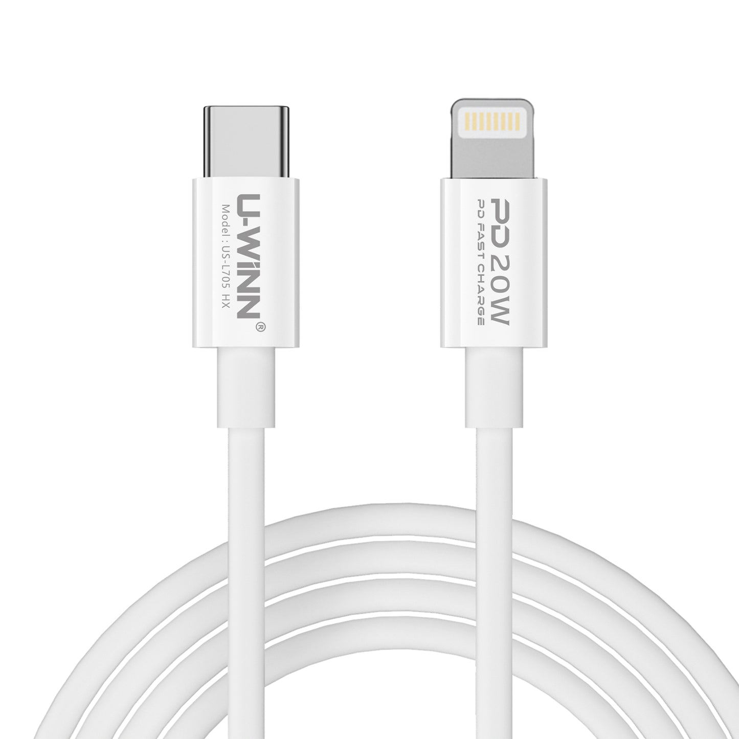 UWINN 20W USB-C to Lightning Cable - 1M White