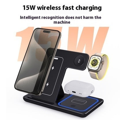15W 3-in-1 Wireless Charger for iPhone, Watch & AirPods