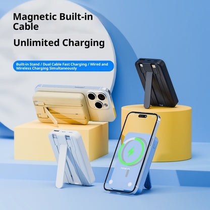 Magnetic Wireless Power Bank - 10000mAh w/ Built-in Cable