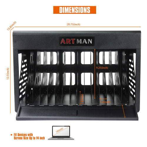 16-Slot Laptop Charging Cabinet - Secure Storage