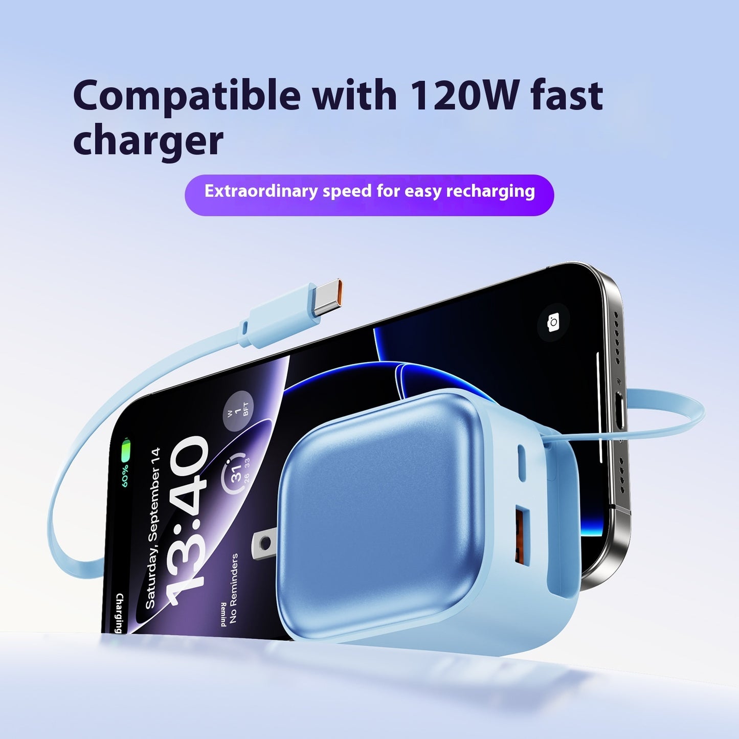 65W GaN Charger - 3-Port USB-C with AI Temperature Control