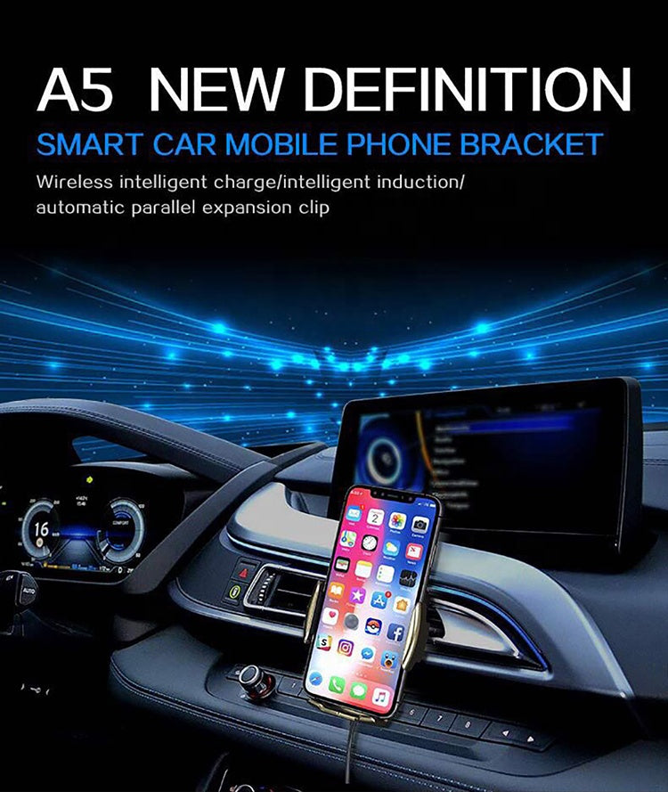 10W Wireless Car Charger - Fast Charging Auto-Clamp Mount