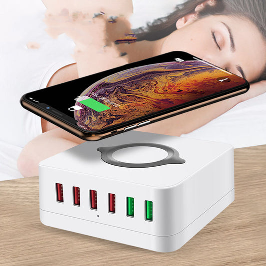 65W Multi-Port USB Wireless Charger - Fast Charging Station