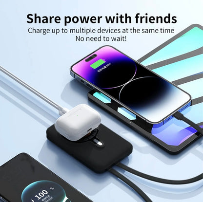 Magnetic 10,000mAh Power Bank for iPhone — Fast Wireless + USB-C PD + LED Display