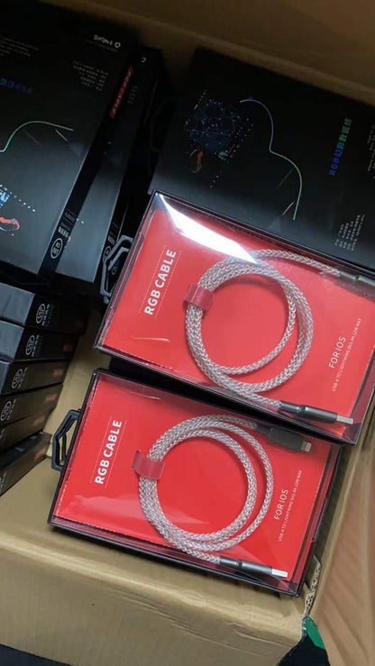 RGB Gaming Charging Cable - Fast Data Transfer for Streaming & Content Creation