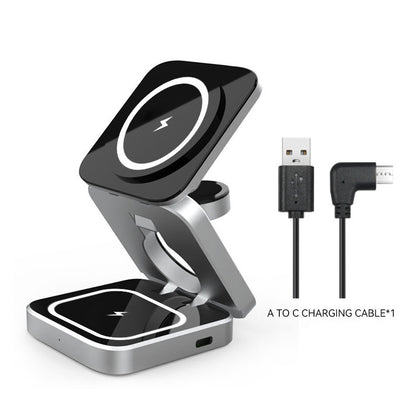 3-in-1 Magnetic Wireless Charger - iPhone, Watch & AirPods