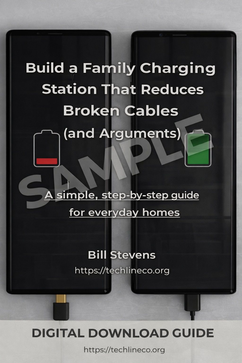 Family Charging Station Guide - Organize Cables & Reduce Damage | Digital PDF