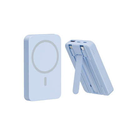 Magnetic Wireless Power Bank - 10000mAh w/ Built-in Cable