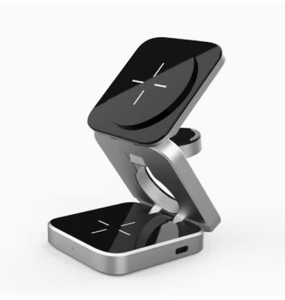 3-in-1 Magnetic Wireless Charger - iPhone, Watch & AirPods