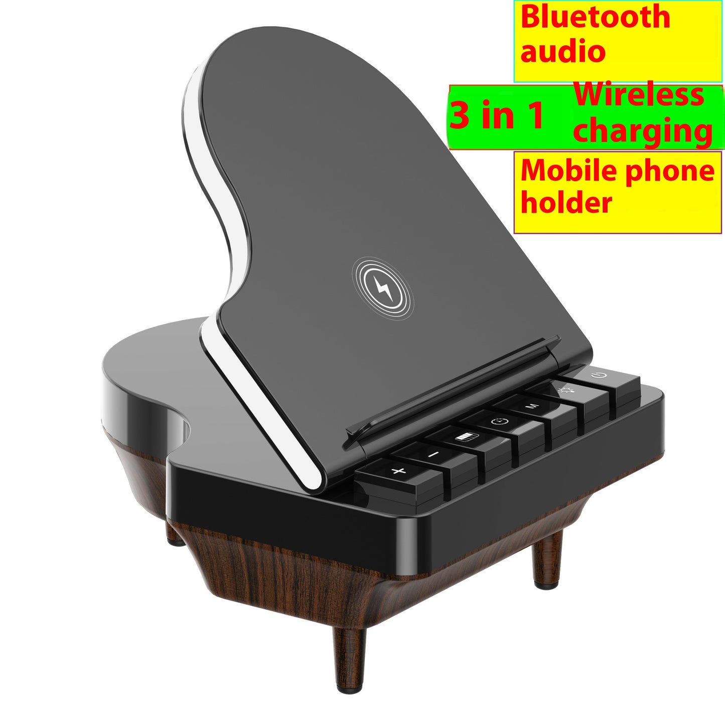 3-in-1 Wireless Charger Speaker with Phone Stand