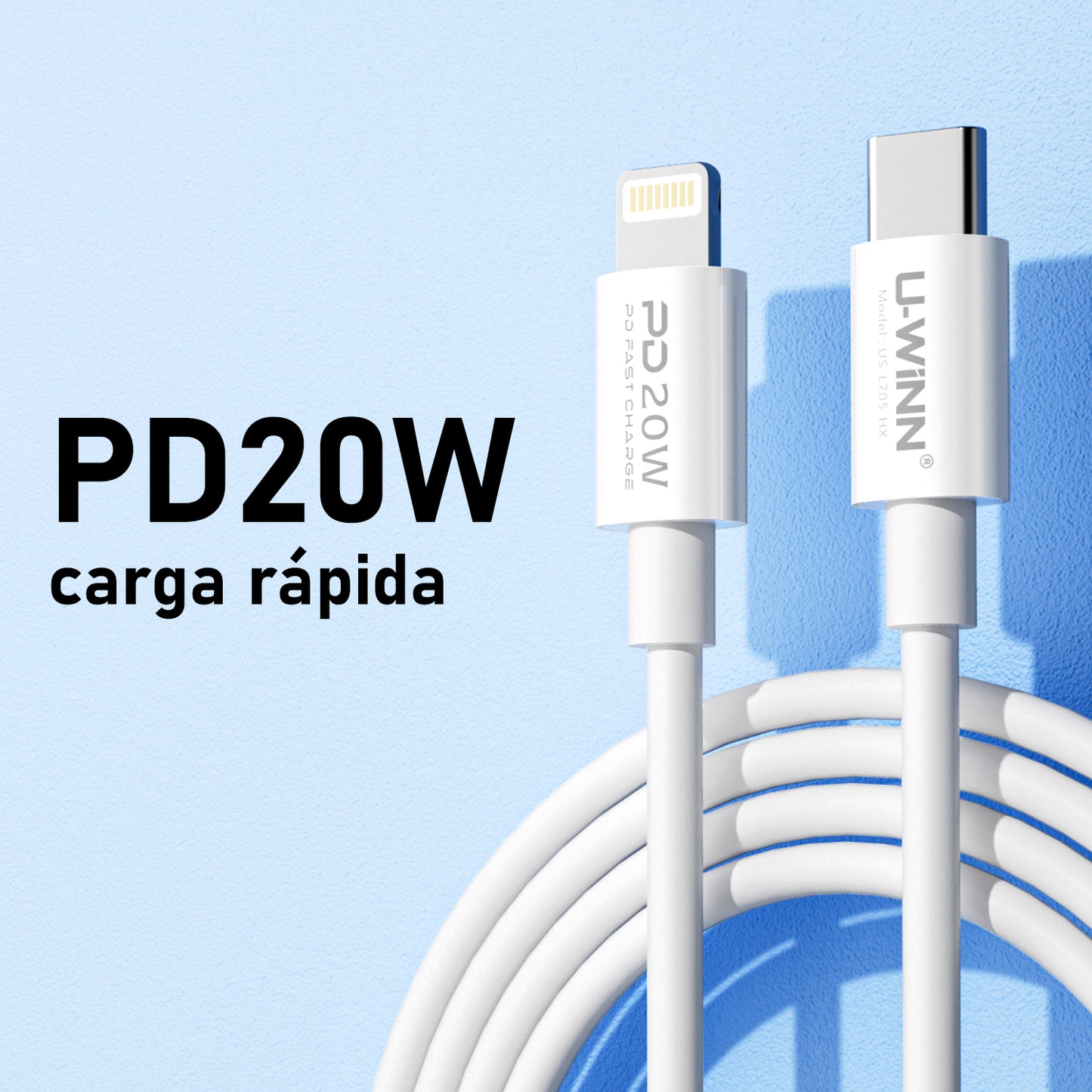 UWINN 20W USB-C to Lightning Cable - 1M White