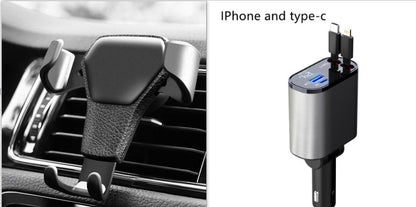 100W Metal Car Charger - Dual USB-C & USB Fast Charging